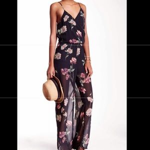Floral sleeveless jumpsuit